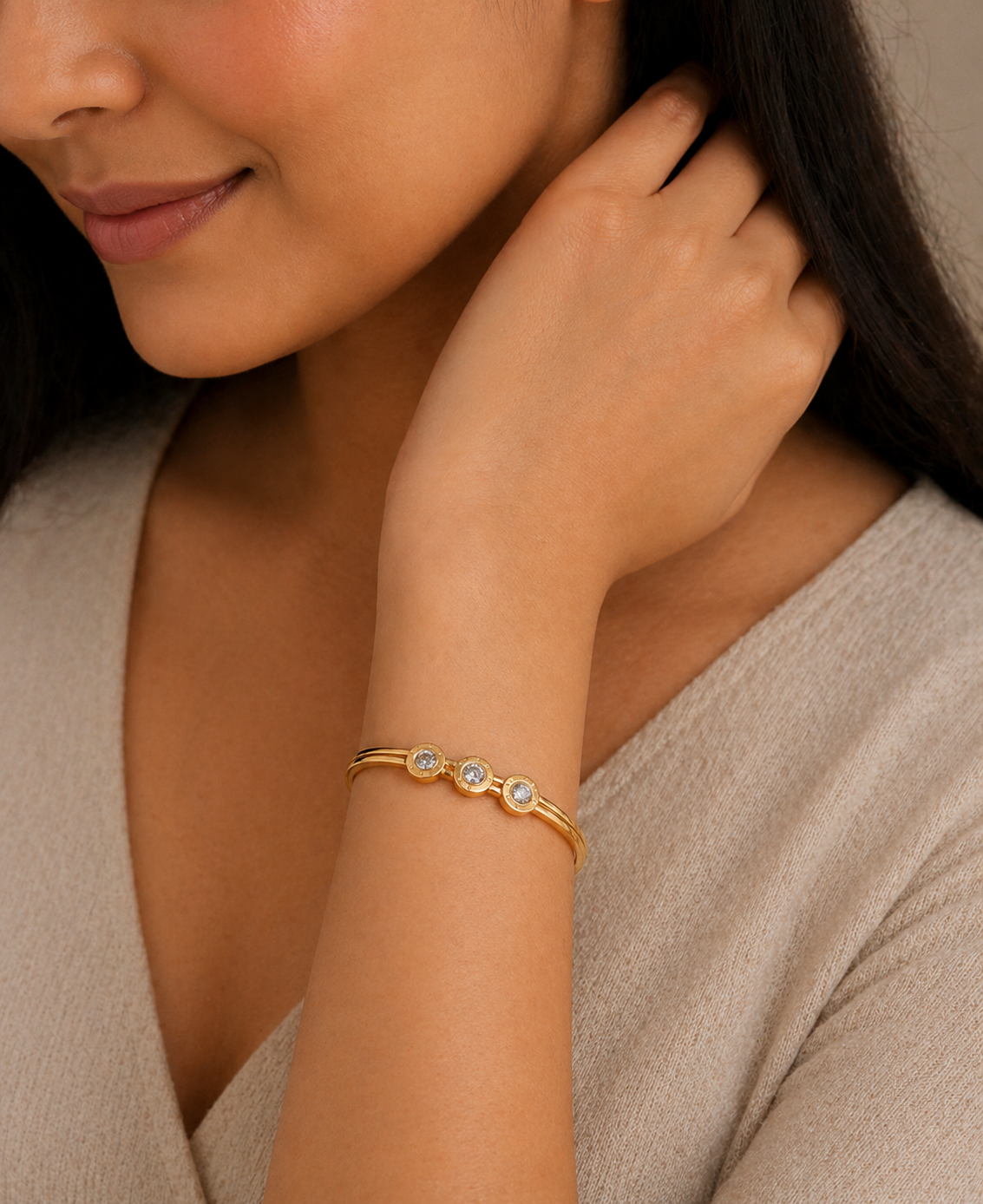Gold Plated Crystal Bracelet