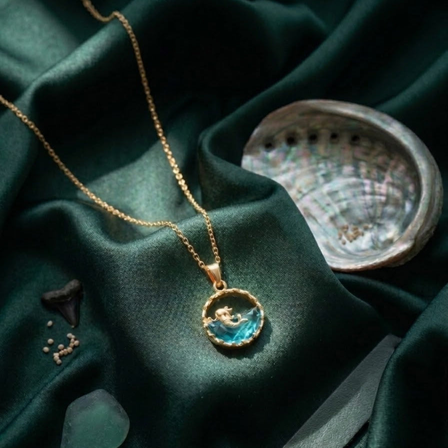 Gold Mermaid Wave Locket
