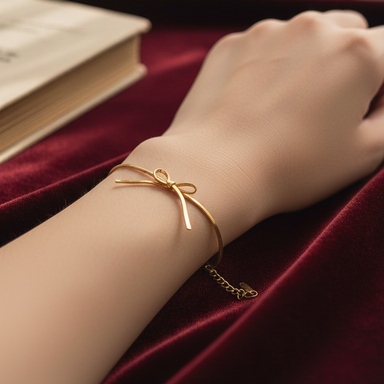 Gold Plated Bow Bracelet