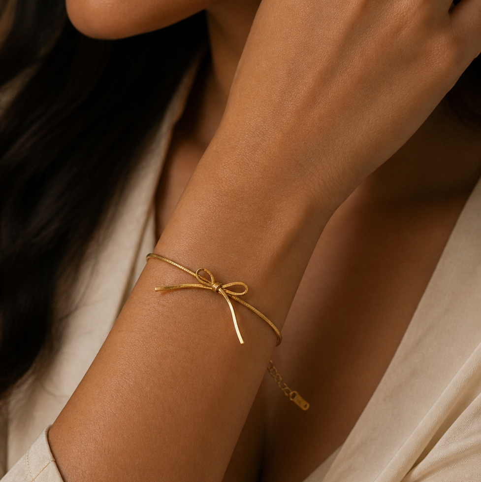Gold Plated Bow Bracelet