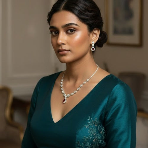 Teardrop AD Necklace & Earrings Set