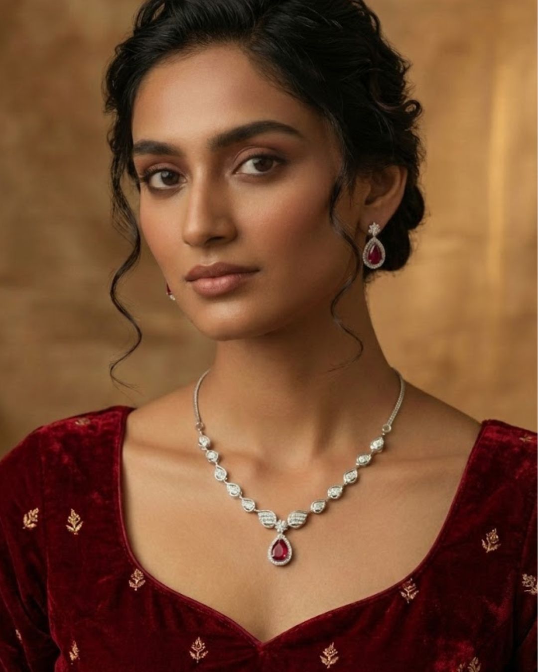 Teardrop AD Necklace & Earrings Set