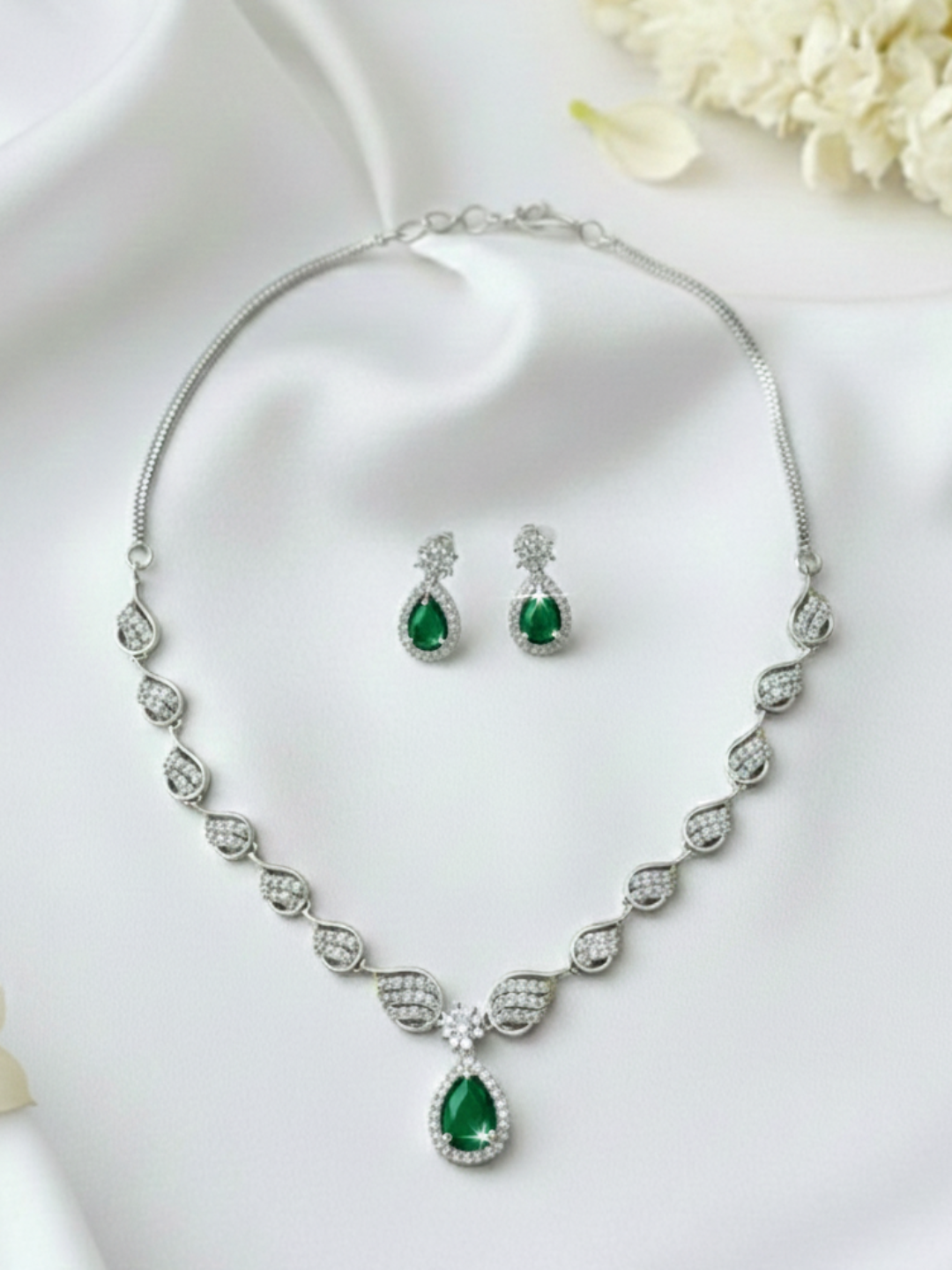 Teardrop AD Necklace & Earrings Set