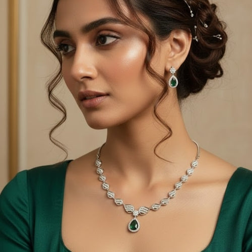 Teardrop AD Necklace & Earrings Set