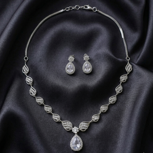 Teardrop AD Necklace & Earrings Set